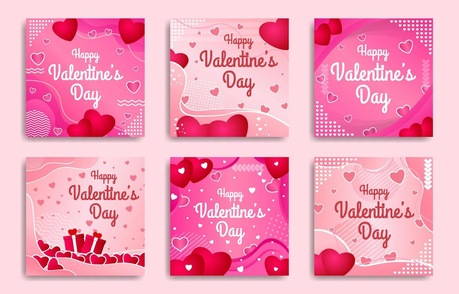 Valentine's Day Social Media vector