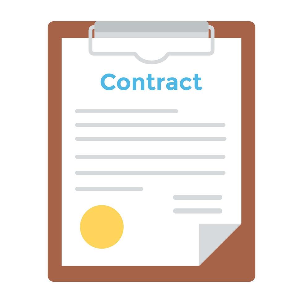 conceptos de la página del contrato vector