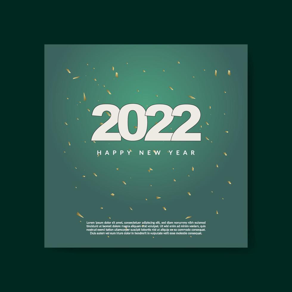 feliz año nuevo 2022 diseño de tipografía de texto vector