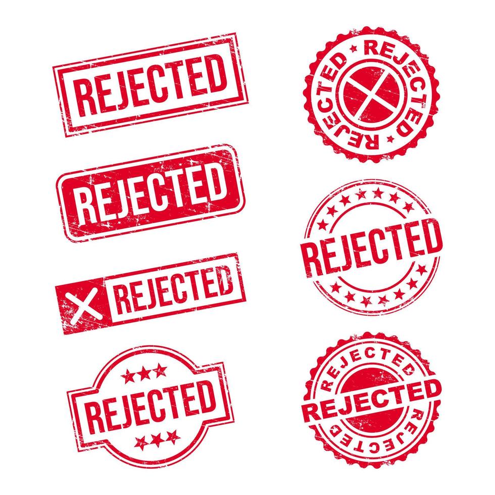 Rejected Grunge Stamp Vector Set