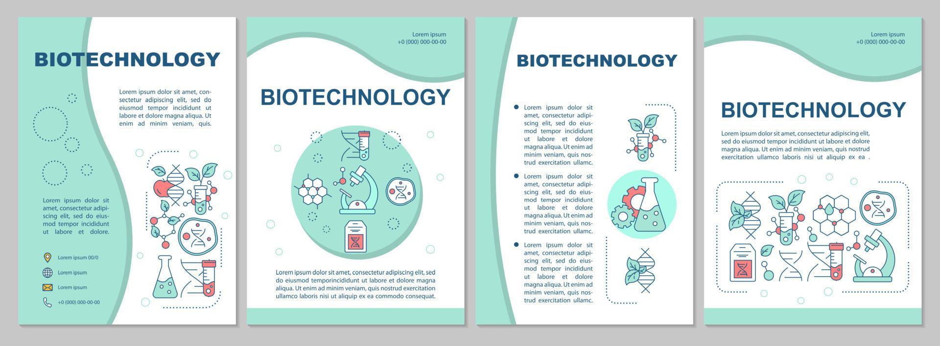 Biotechnology brochure template. Flyer, booklet, leaflet print, cover Biotechnology brochure template. Flyer, booklet, leaflet print, cover