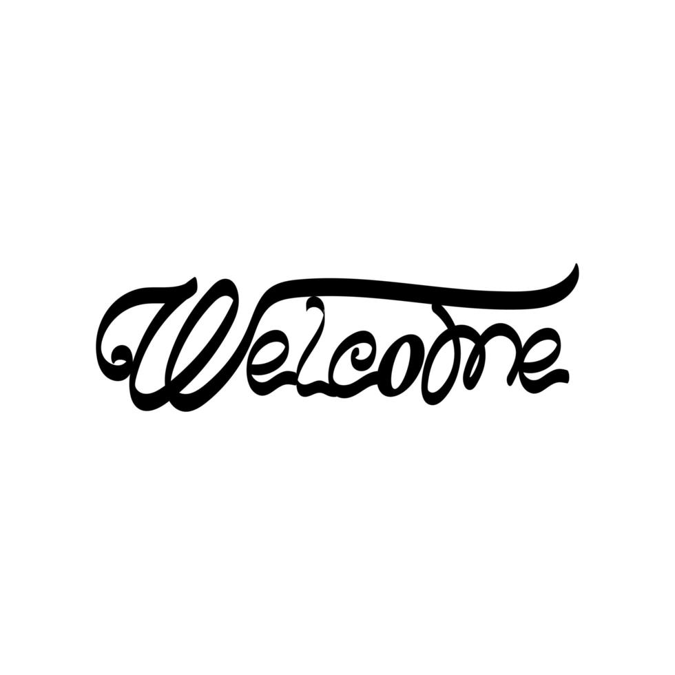 Welcome inscription on a white background vector