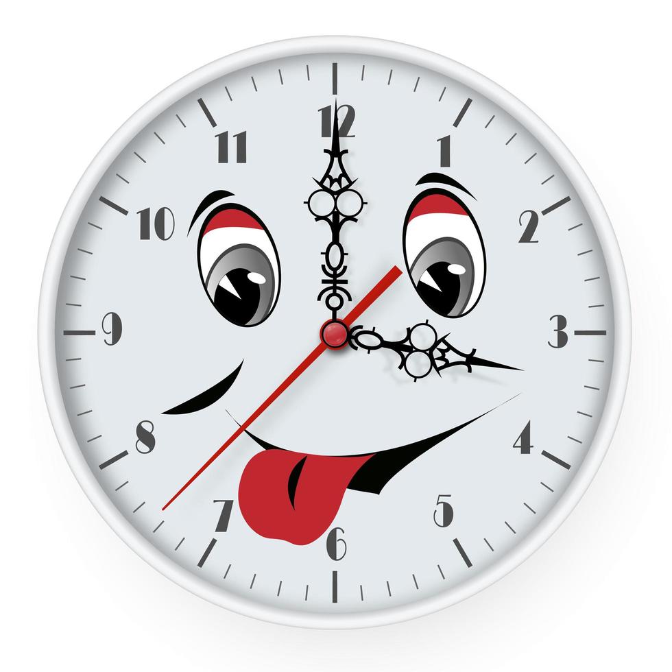 reloj para niños con manecillas vintage. ilustración vectorial. simulacro de marca y publicidad aislado sobre fondo blanco. vector