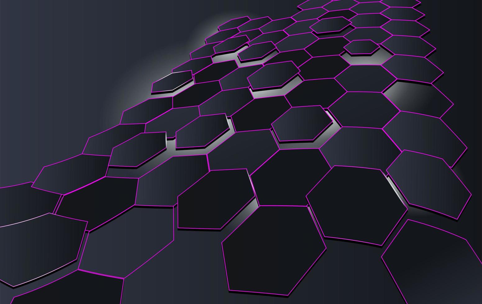 Fondo hexagonal abstracto. 3d futurista en la ilustración vectorial. hexágono geométrico. celdas de grafito. superficie oscura poligonal. mosaico vector