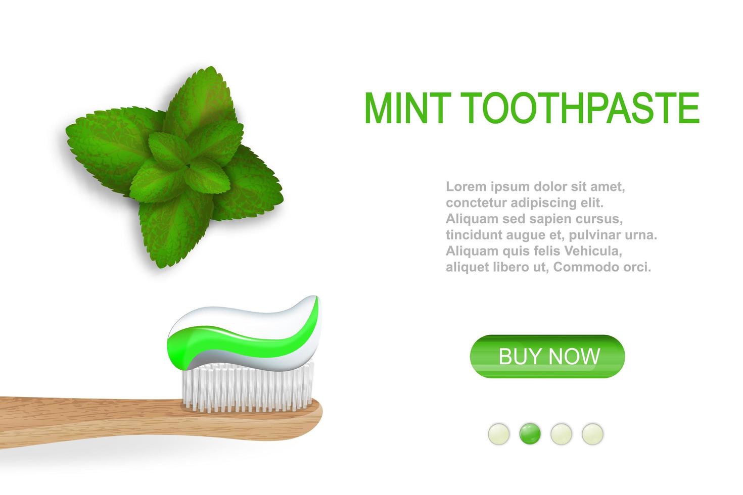 Dental care Tooth and Mint Leaf Icon vector Concept.