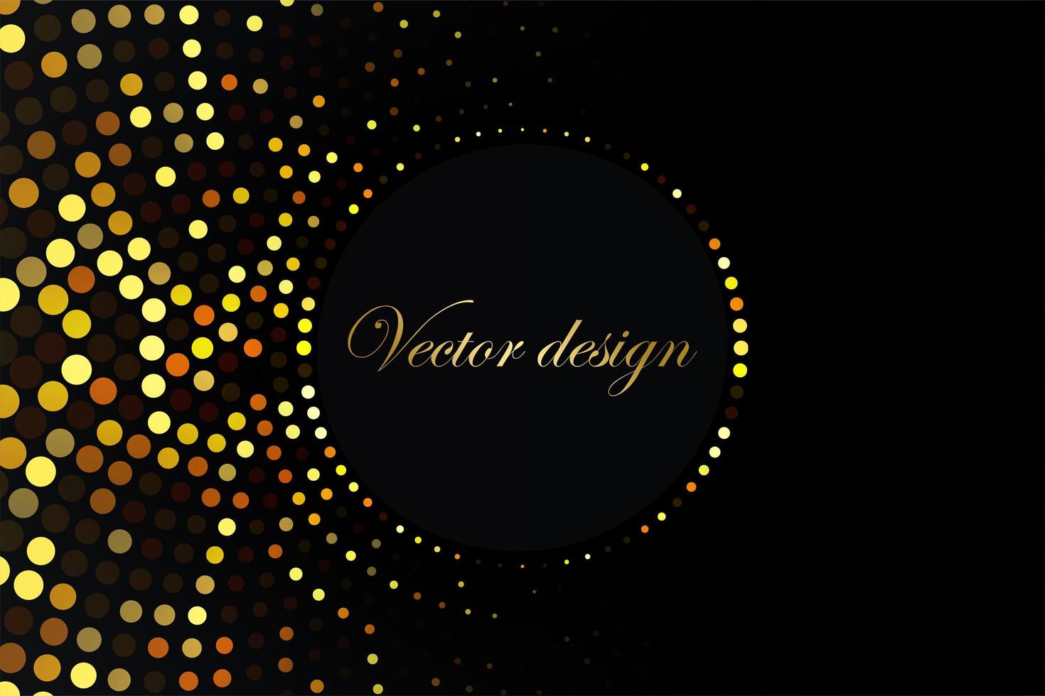 semitono dorado con lentejuelas redondas alrededor del círculo. textura para su diseño, tarjetas de visita, invitaciones, publicidad, año nuevo, saludos navideños, decoraciones. fondo abstracto vector