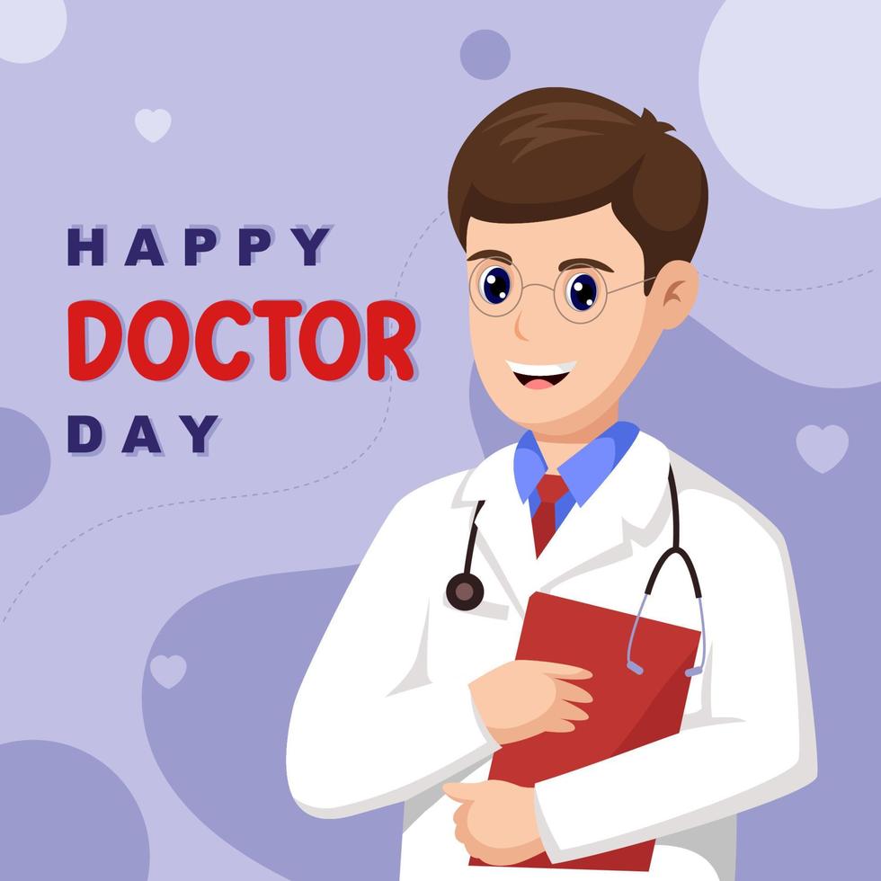 feliz dia del doctor vector