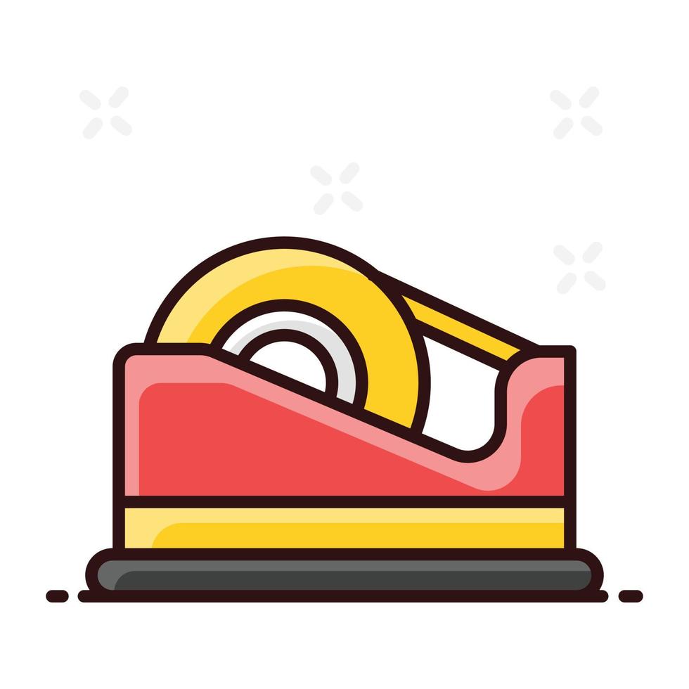 Tape dispenser in trendy vector