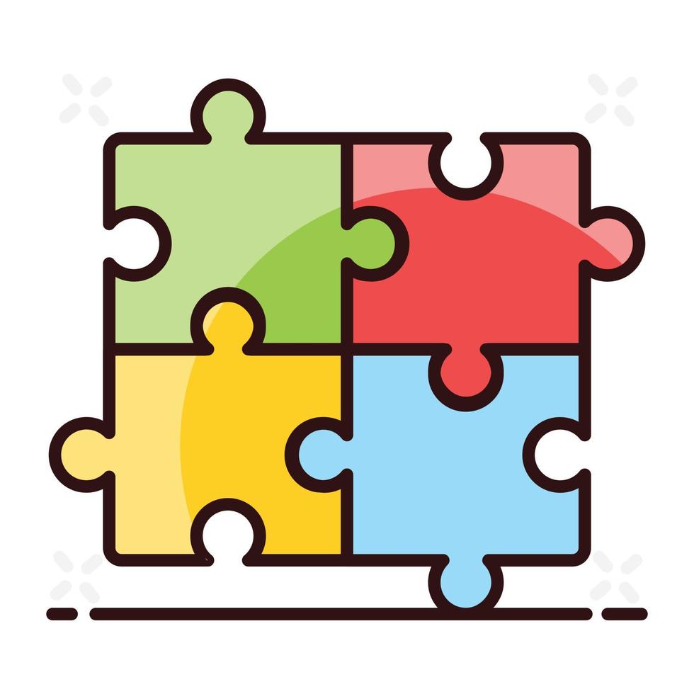 Concept of problem solving puzzle piece vector