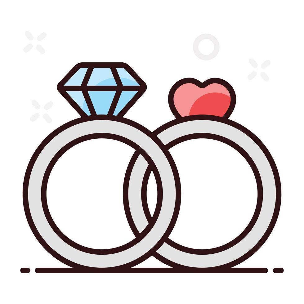 anillos de diamantes de compromiso vector