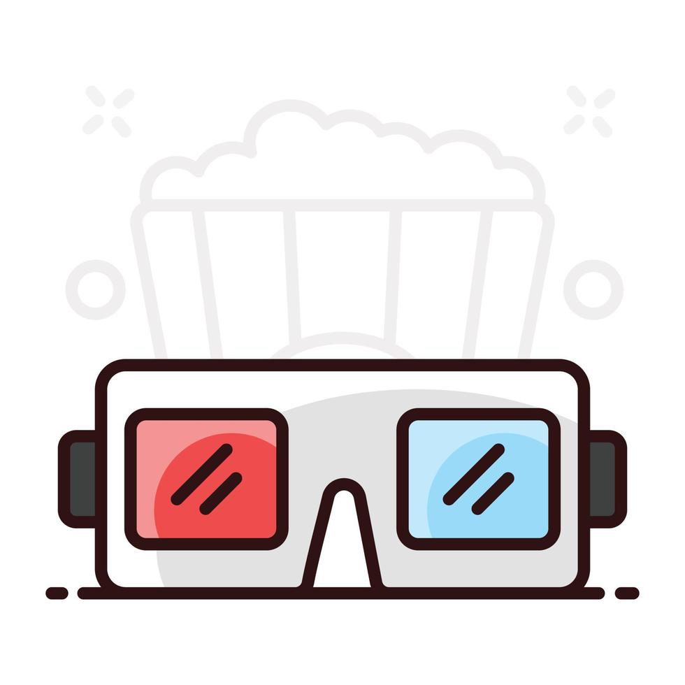 Modern technology icon of 3d glasses vector