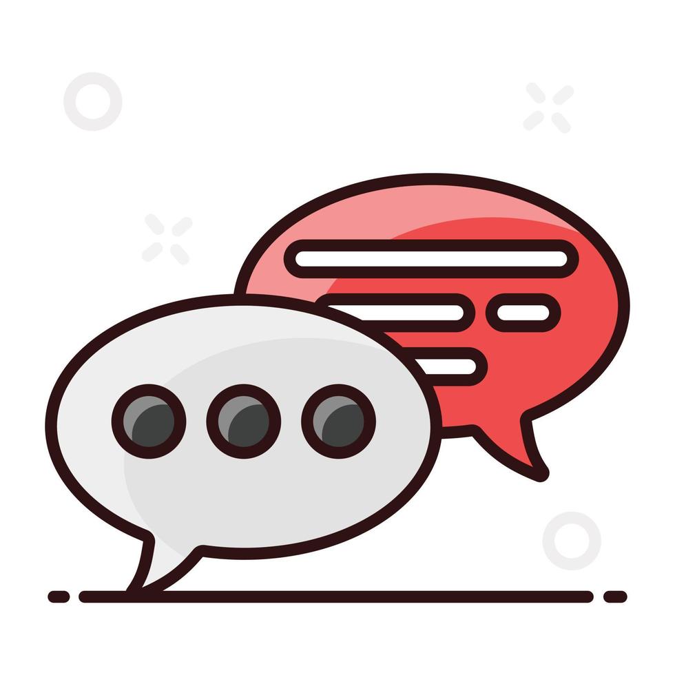 Two chat bubbles vector