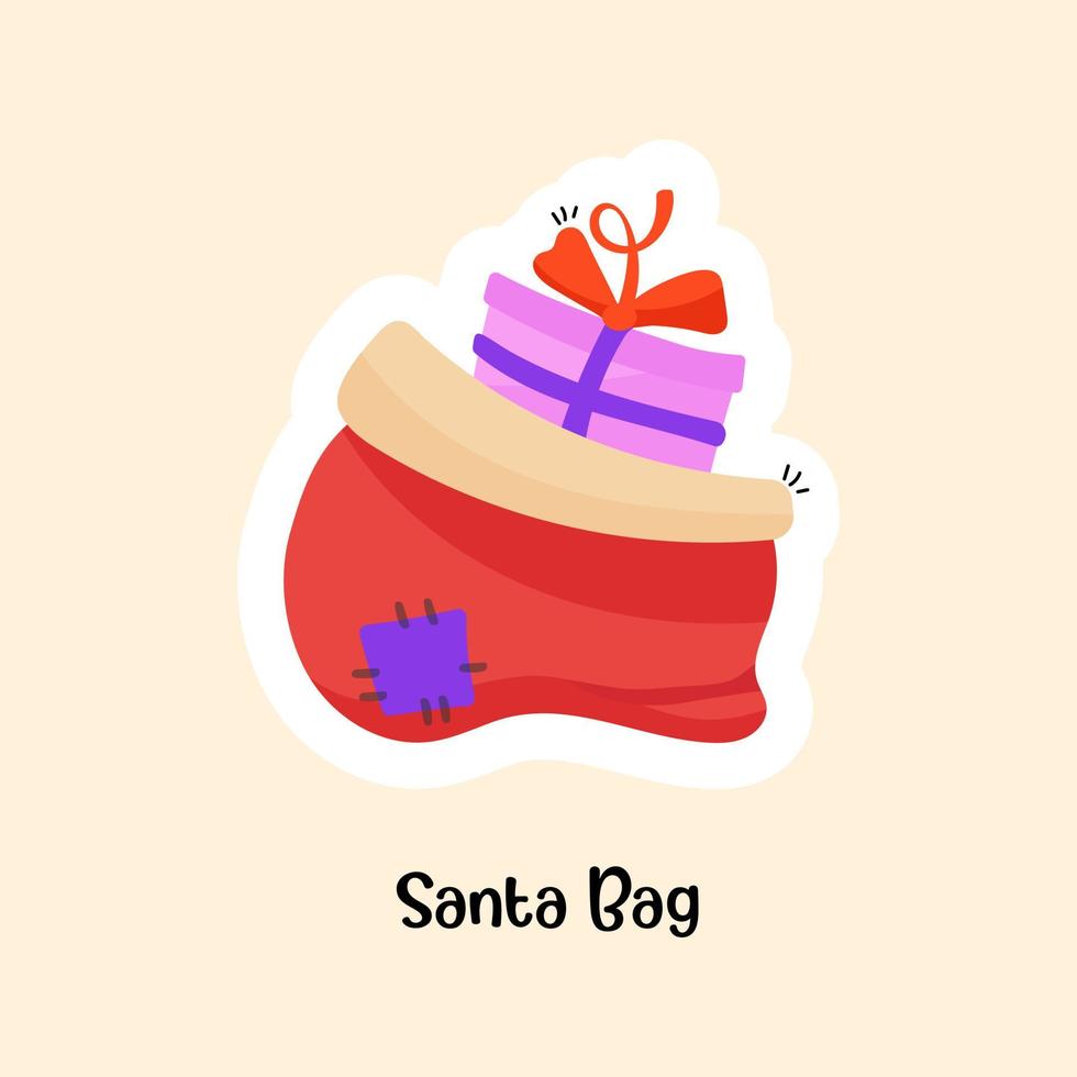 santa bolsa y saco vector