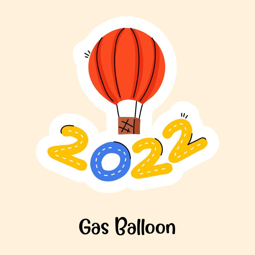 Gas Balloons and New year celebration vector