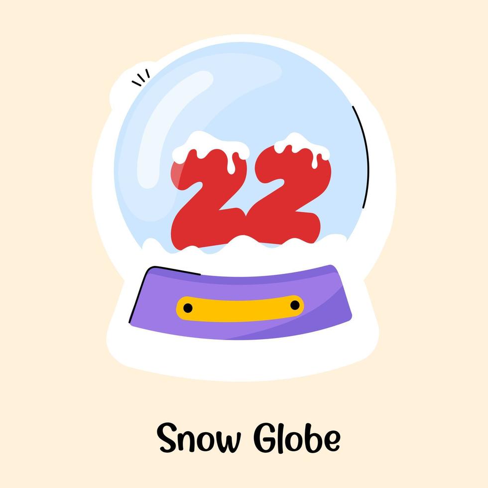 globo de nieve de navidad vector