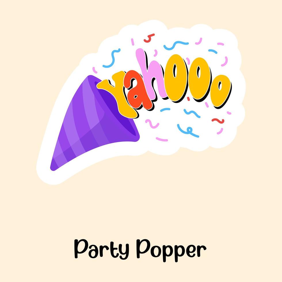 Party Time Popper vector