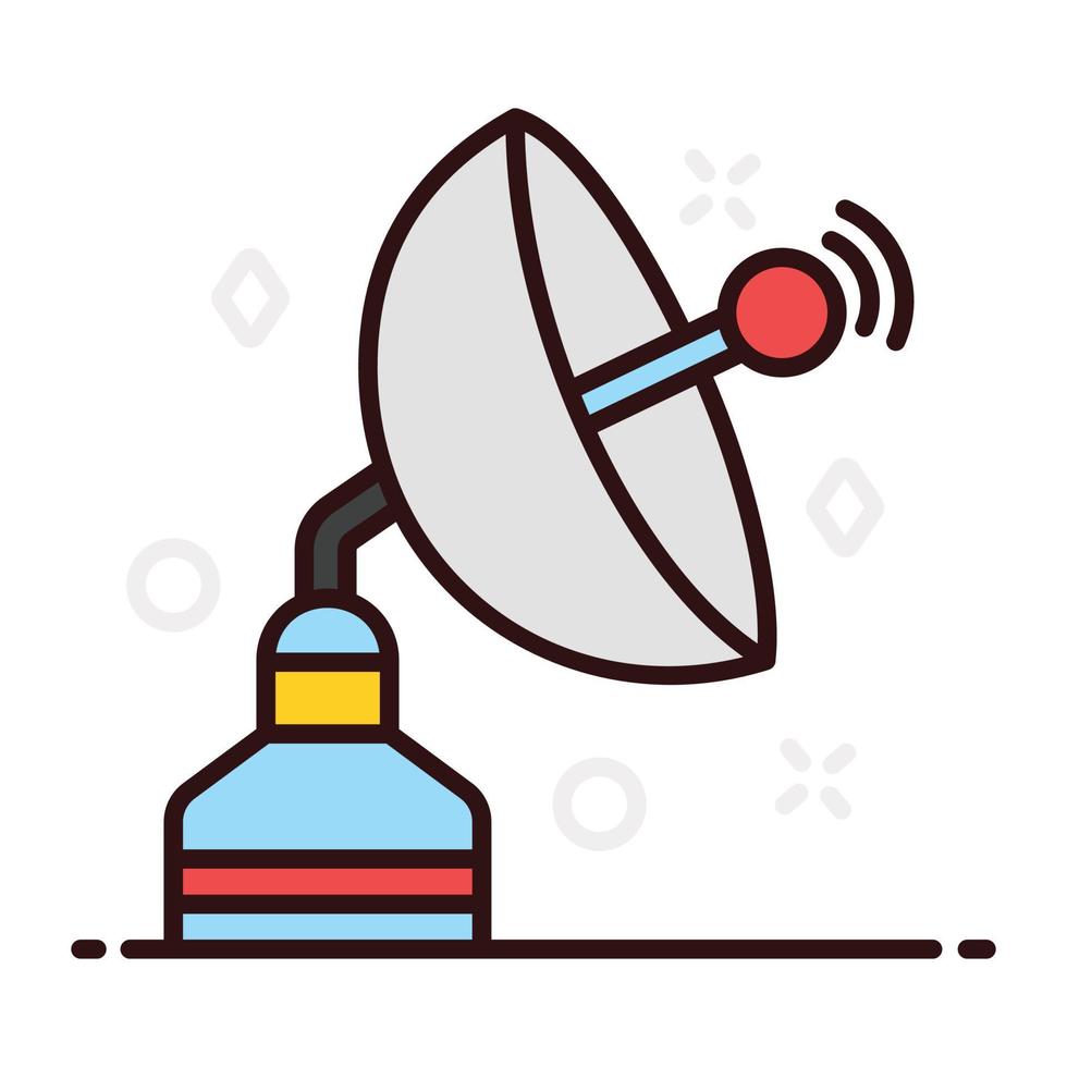 Parabolic Dish broadcasting vector