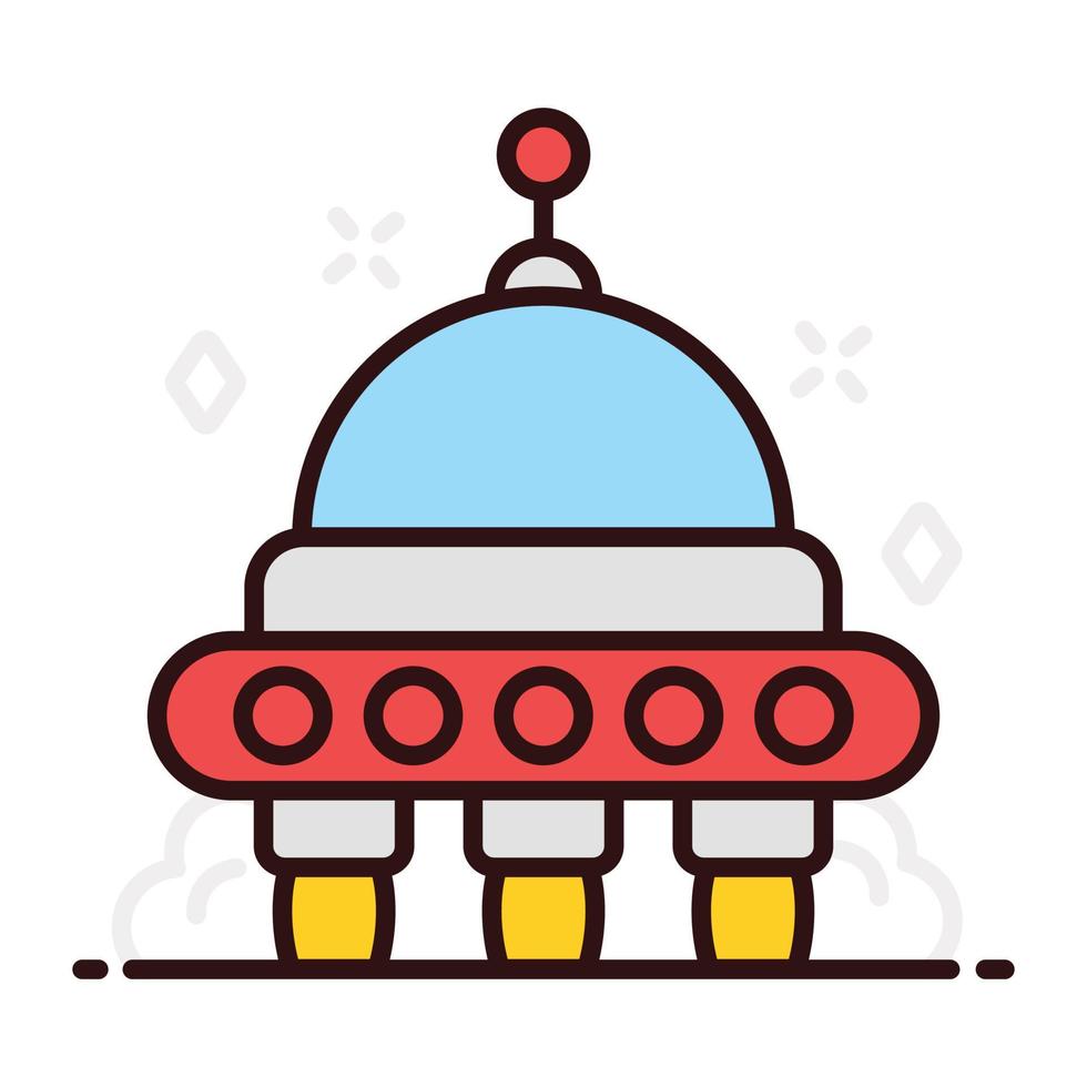 Spaceship and  spacecraft concept vector