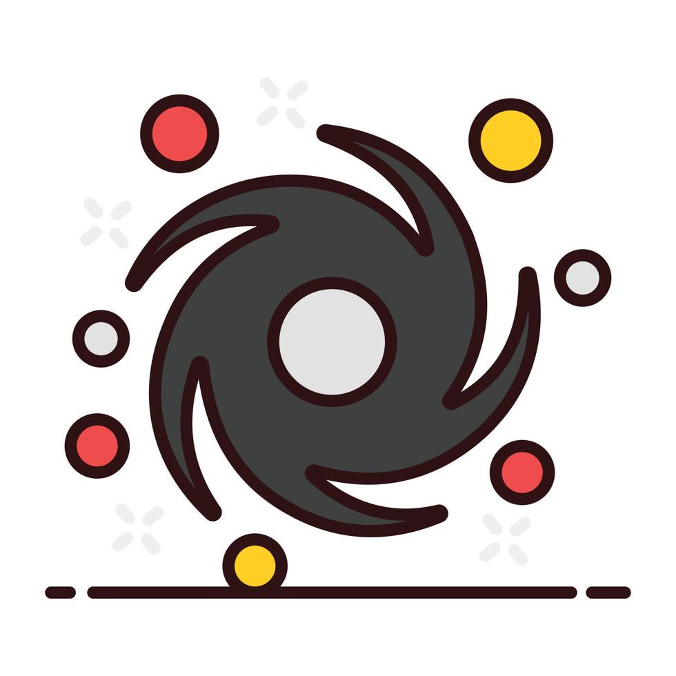 Spiral galaxy in modern vector