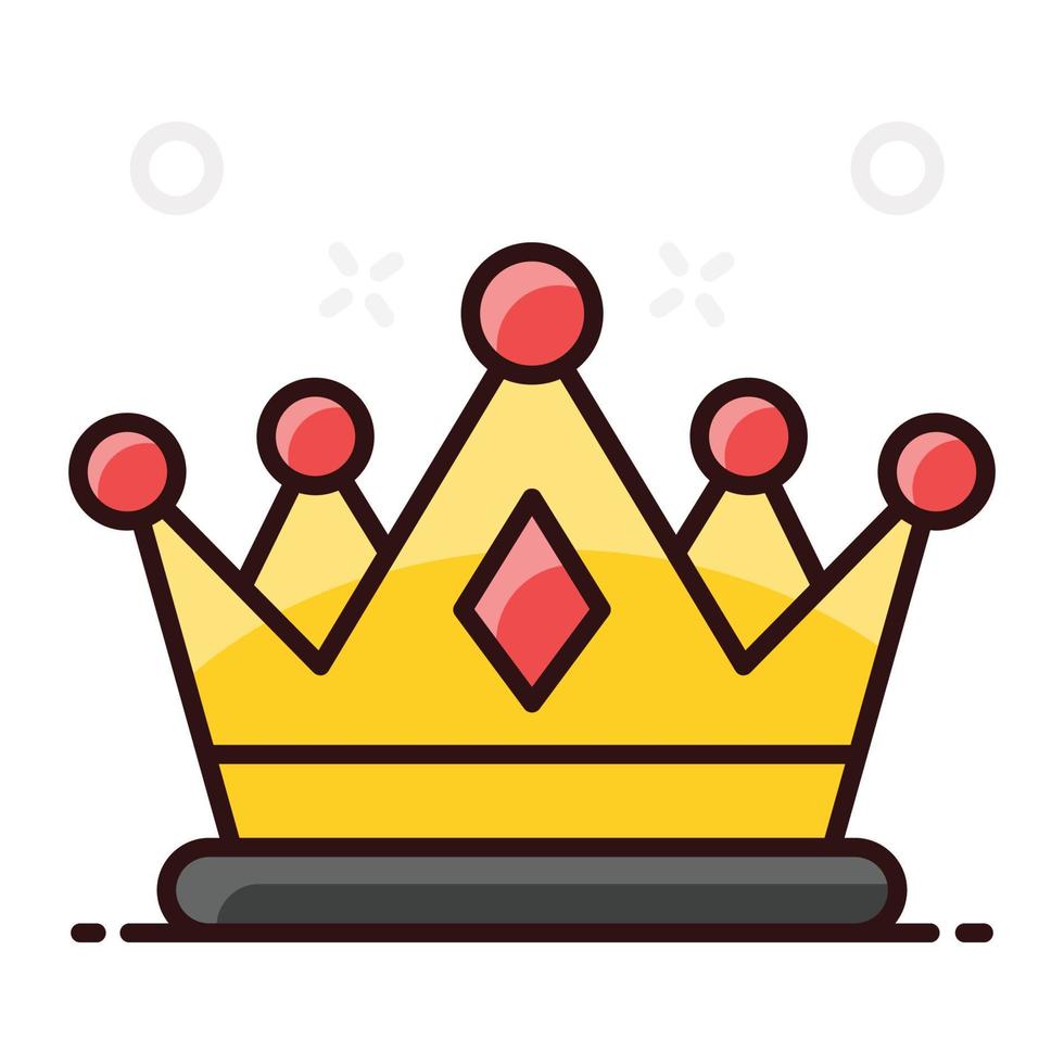 Design of crown ornamental headdress vector