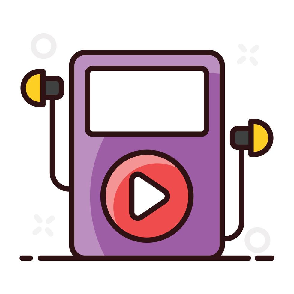 A portable music device vector