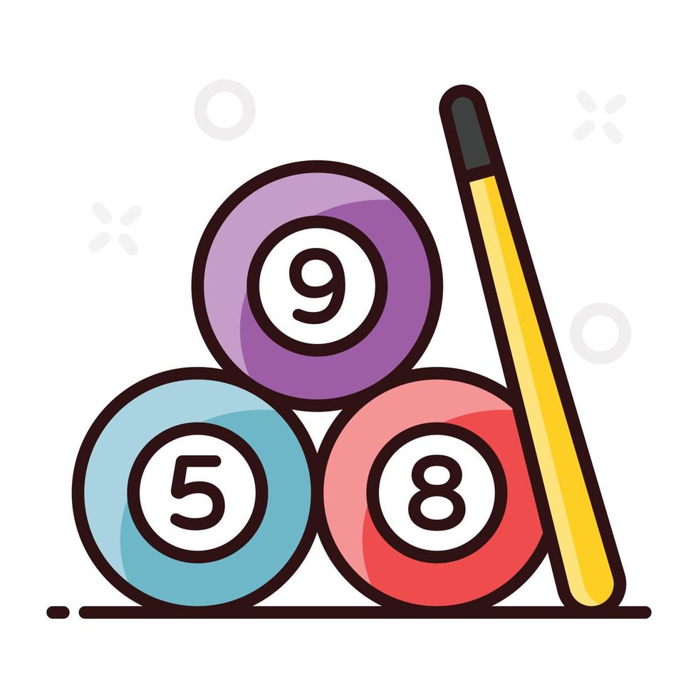 Trendy style icon of billiard vector