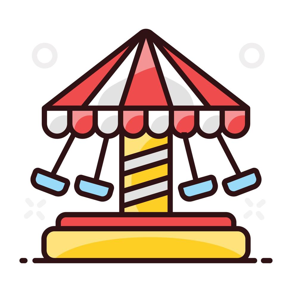 carousel roundabout swing 4986235 Vector Art at Vecteezy
