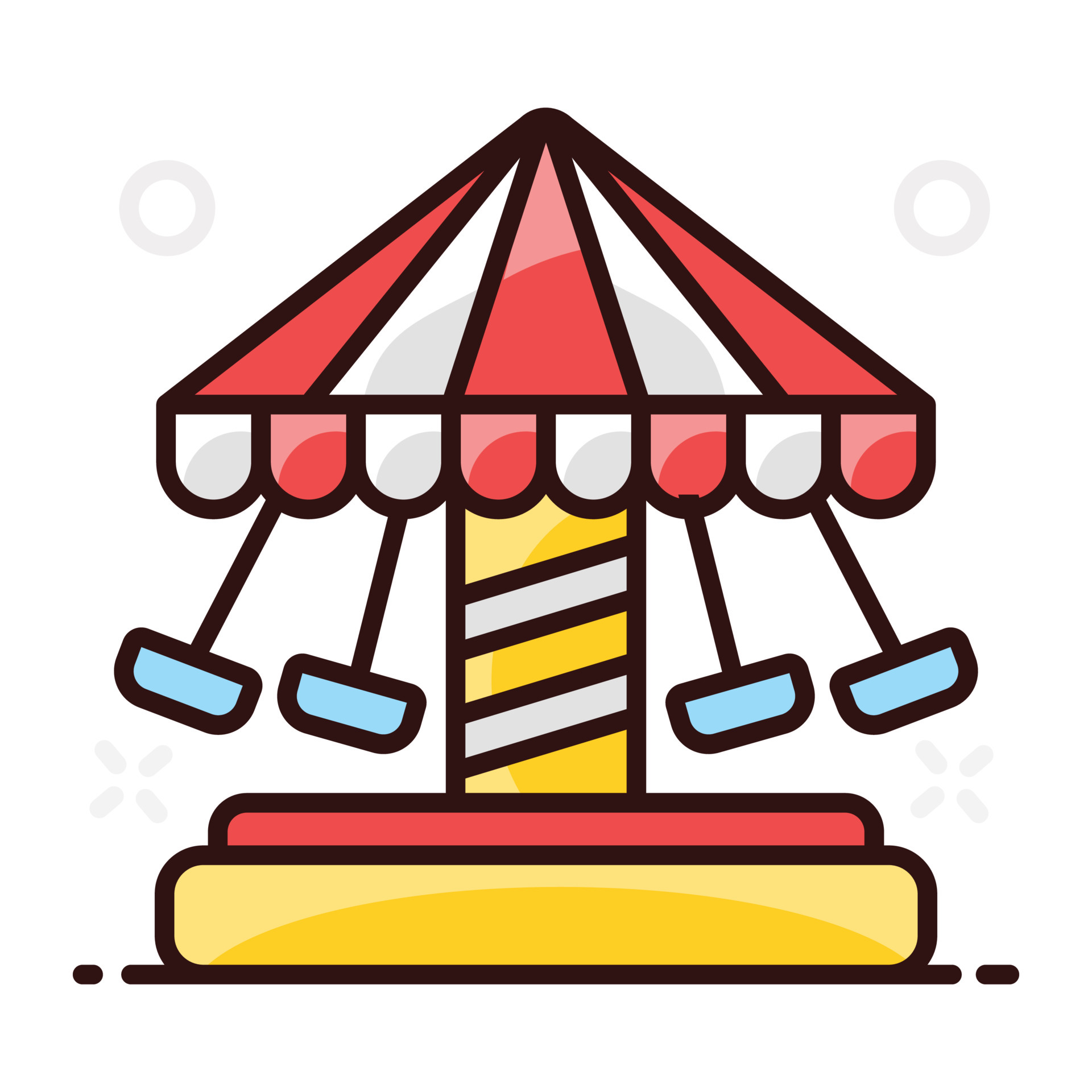 carousel roundabout swing 4986235 Vector Art at Vecteezy