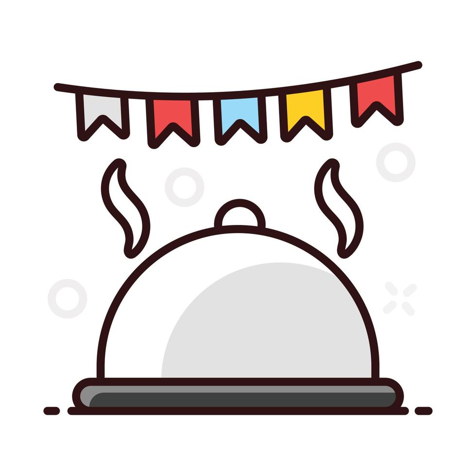 Cloche food covering platter vector