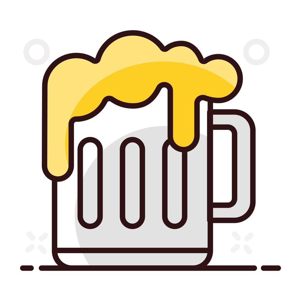 beer mug party celebration vector