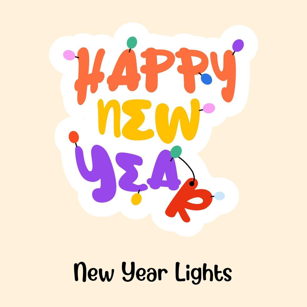 New Year Lights vector