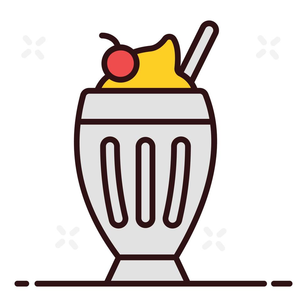 batido de helado vector