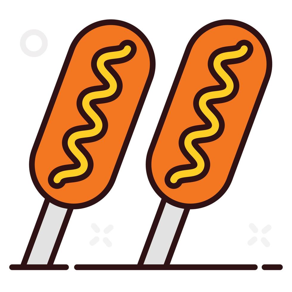 Corn dogs vector design