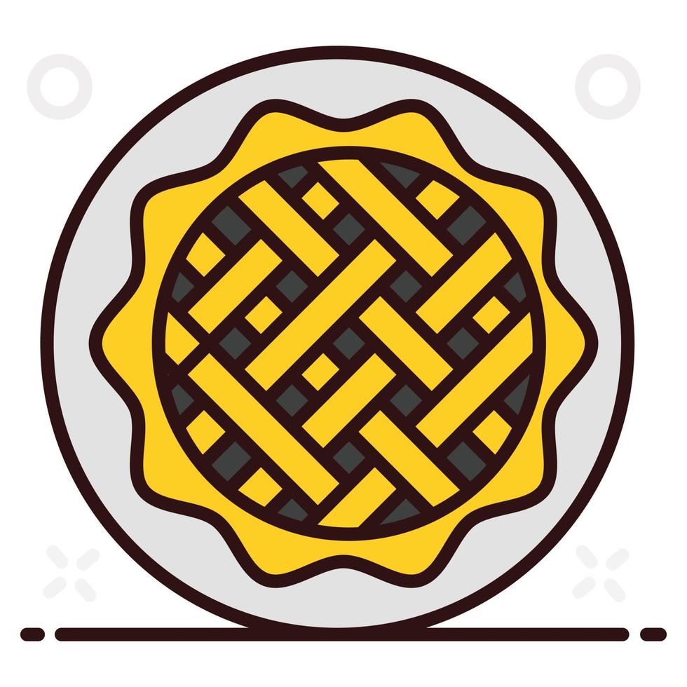 Apple pie vector style sweet baked