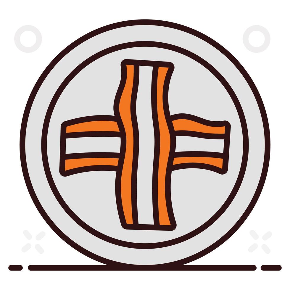 An icon design of bacon vector