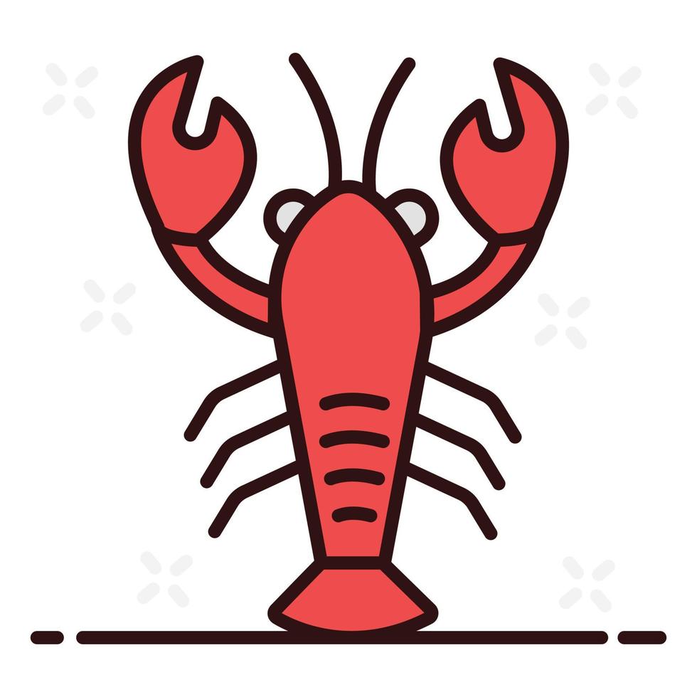 Animal aquatic lobster vector