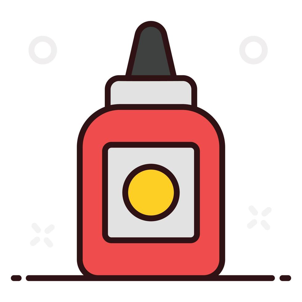 Squeezable bottle of ketchup vector