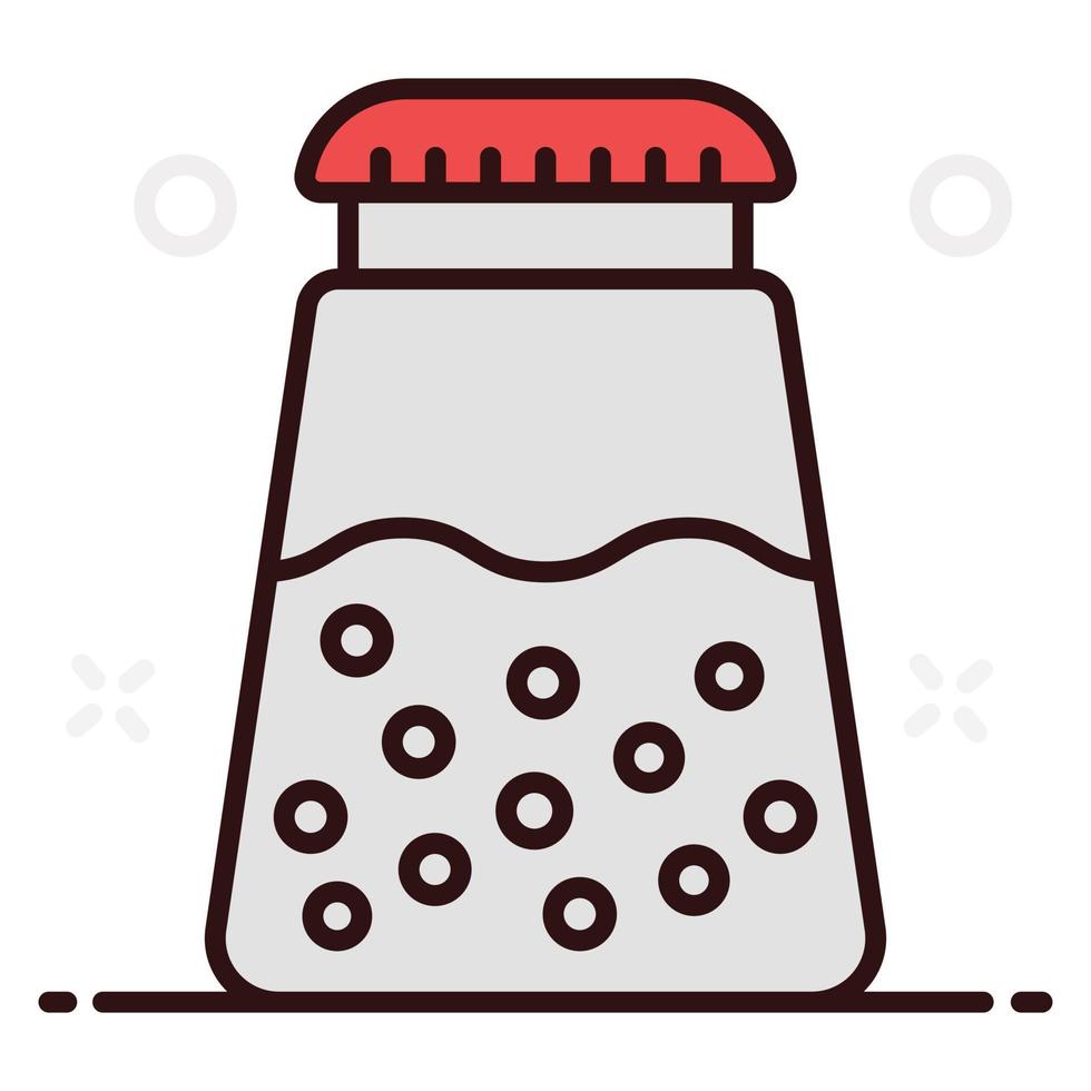 Salt pot condiments vector