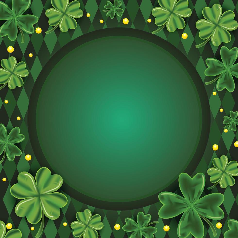 Shamrock Square Background vector