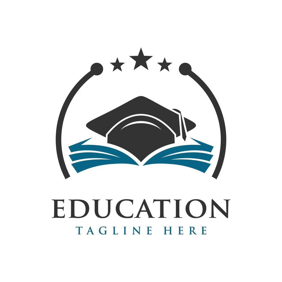 educational logo design vector