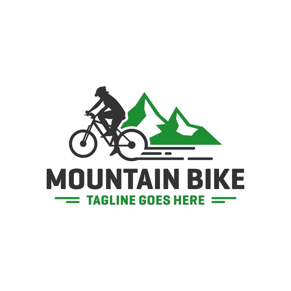 logotipo de deportes de bicicleta de montaña vector