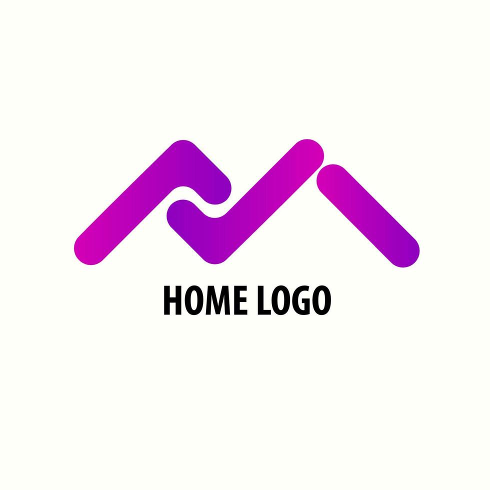 mejor diseño de logotipo para el hogar, ilustración de techo. ideas creativas para logotipos. esp 10 vector