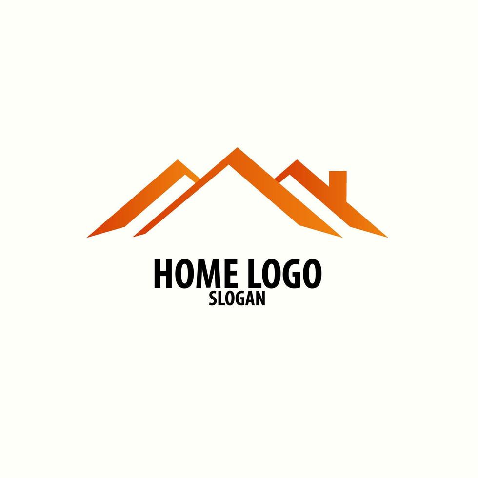 The roof of the house logo design template with a simple style is suitable for business logos and applications vector