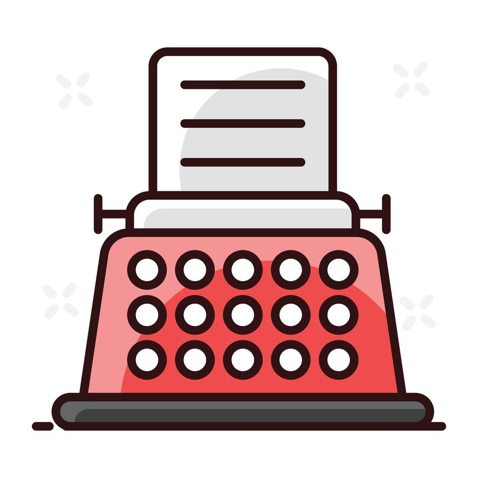 Electromechanical machine Typewriter vector