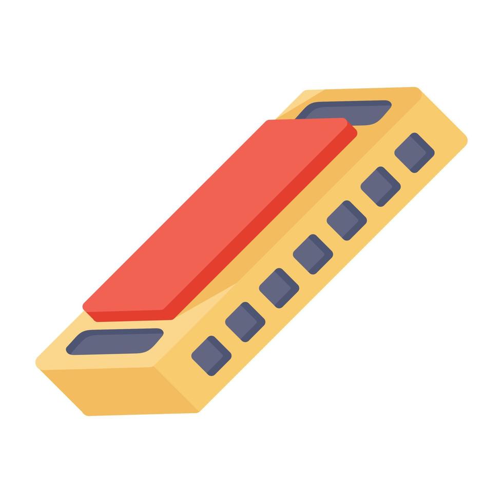 harmonica in modern vector