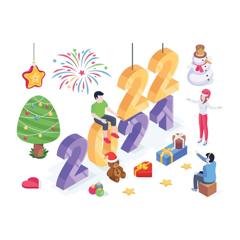 celebraciones de año nuevo vector