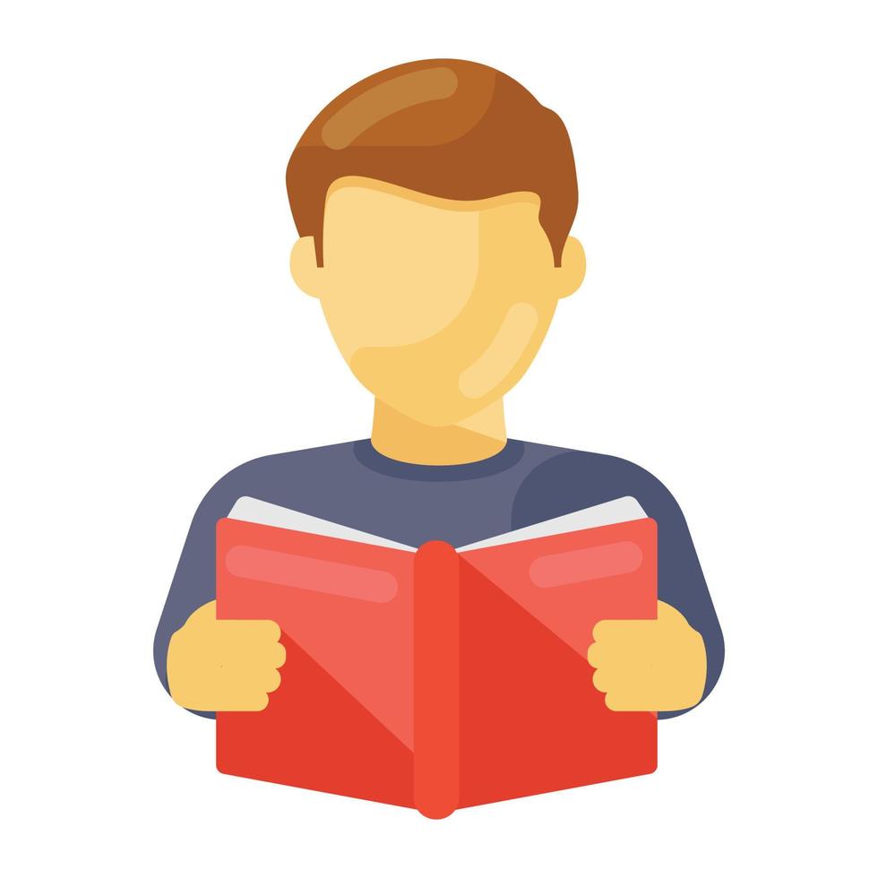 lectura y aprendizaje de libros vector