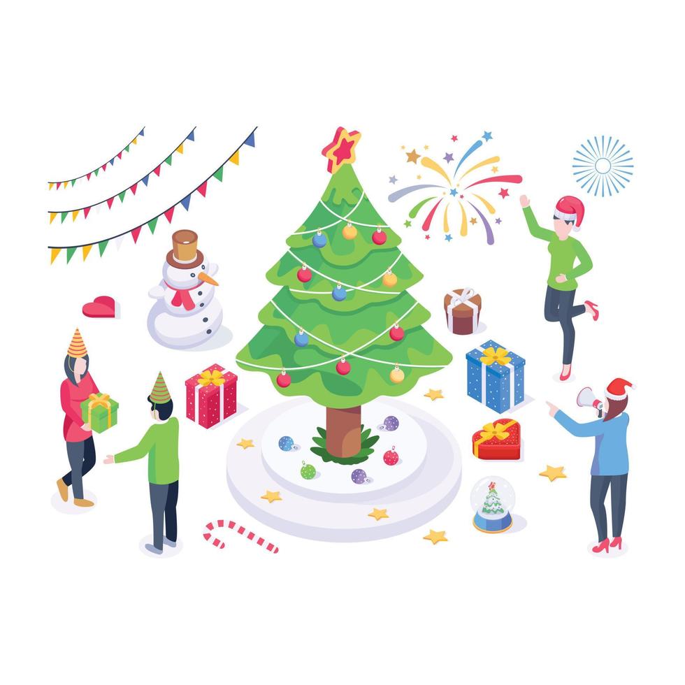 Christmas Gifts and Celebration vector