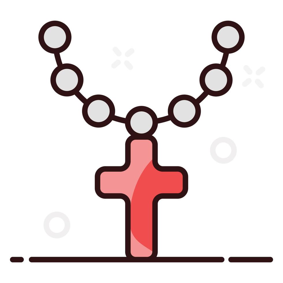 Cross Neck lace vector