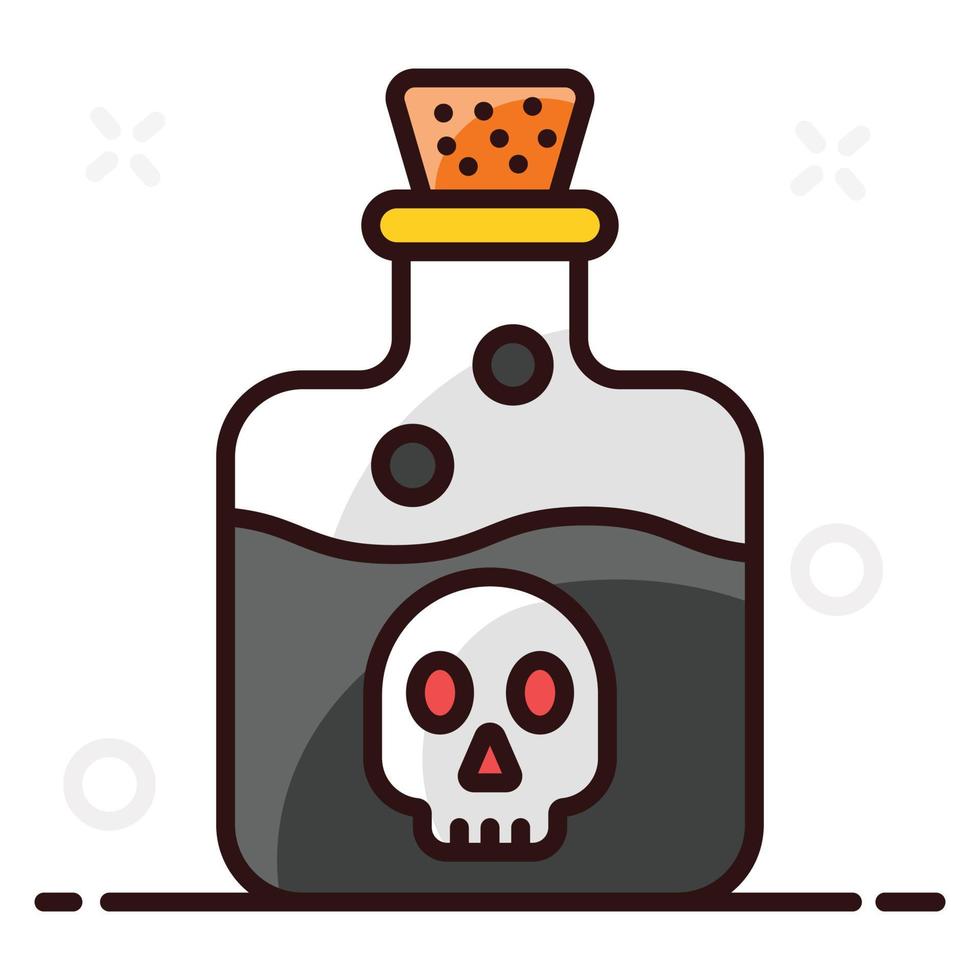 Airtight poison bottle vector